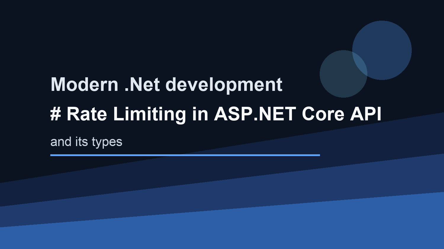 Rate Limiting in ASP.NET Core API and its types